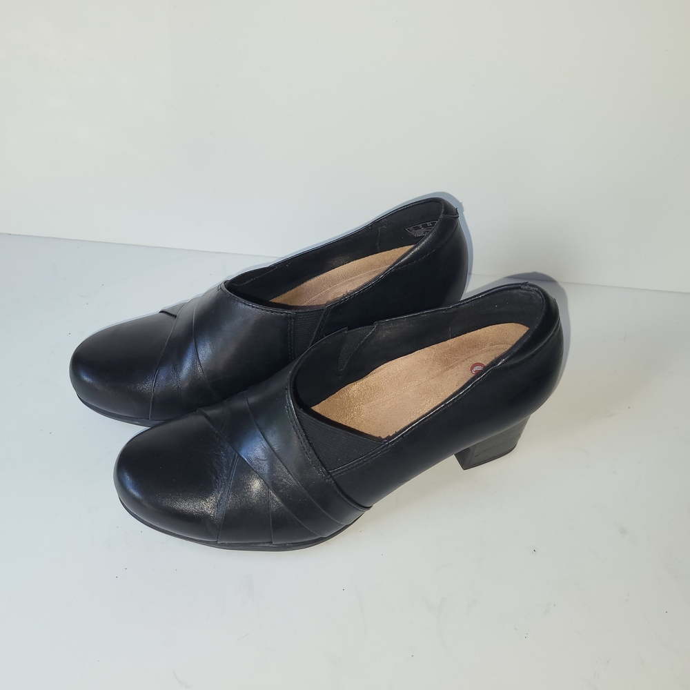 Clarks Leather Black Women's Loafers